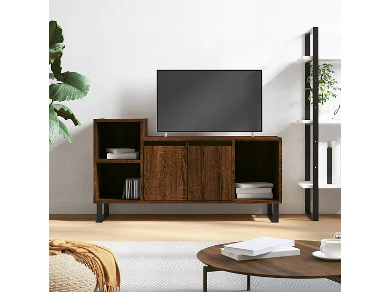 Mueble de TV Roble marrón 100x35x55 cm Madera de ingeniería