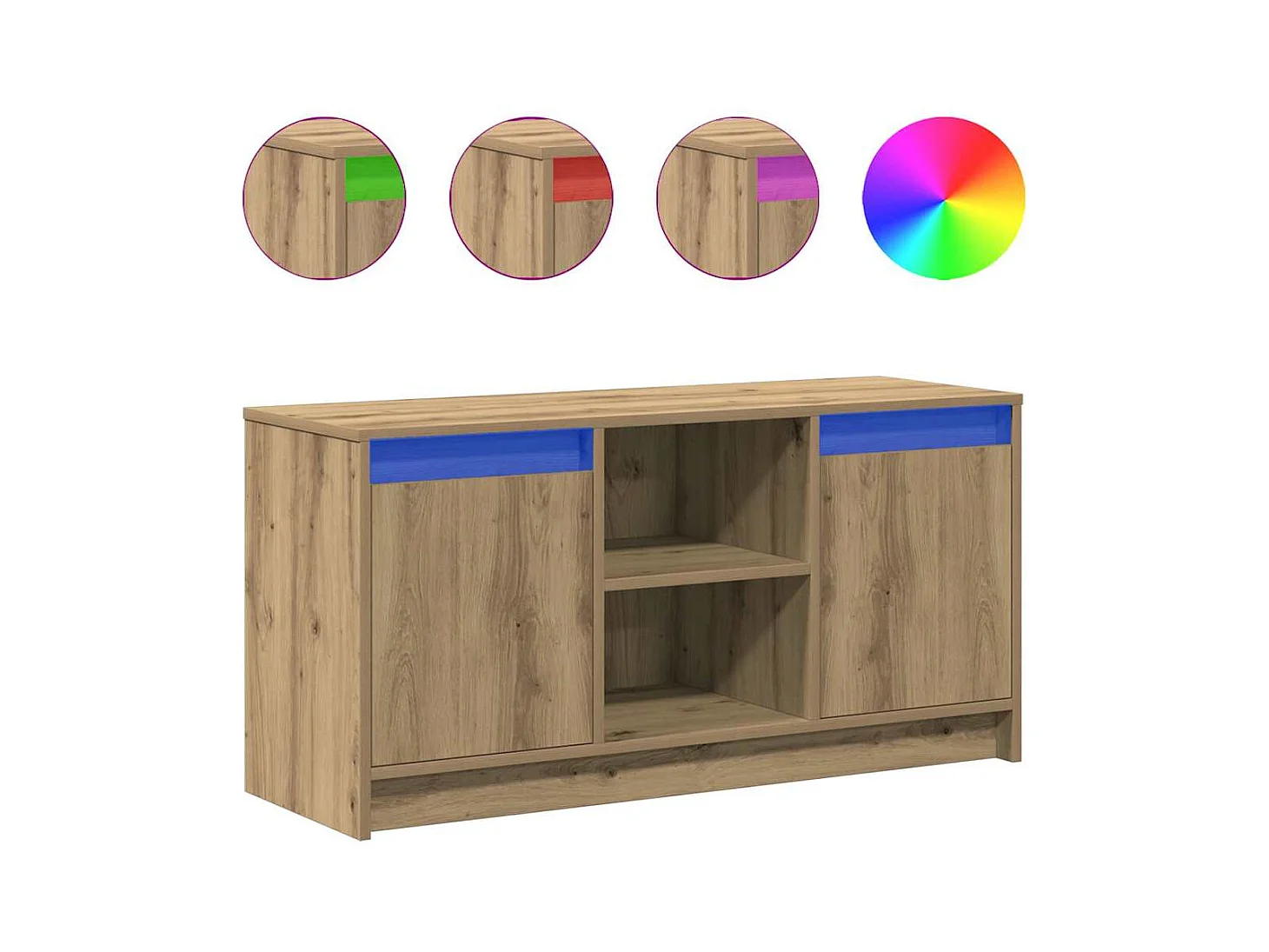 Meuble TV Marron 100 x 34 x 50 cm Bois d'ingénierie