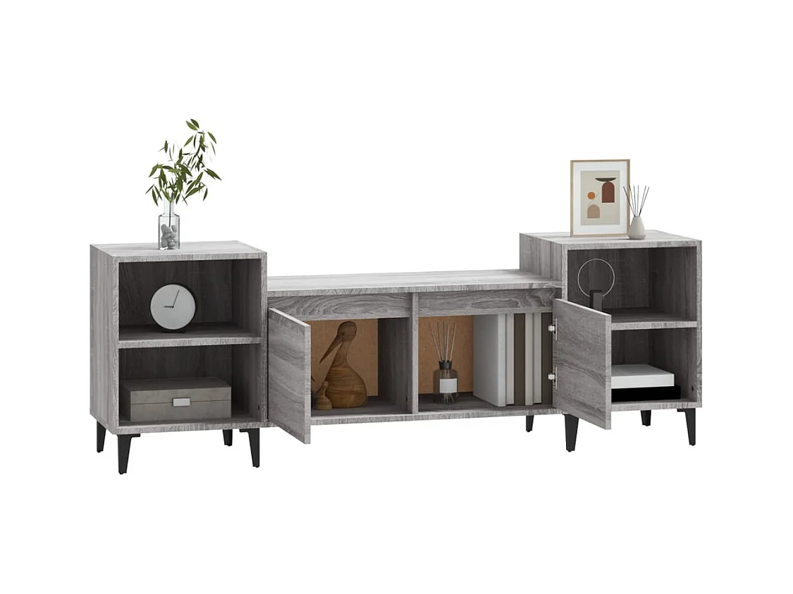 Sonoma TV-meubel grijs 160x35x55 cm Technisch hout