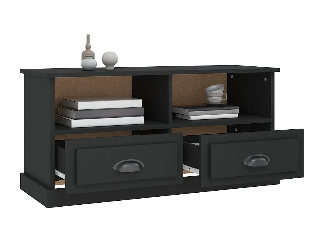 Mobile TV nero 93x35,5x45 cm in legno ingegnerizzato