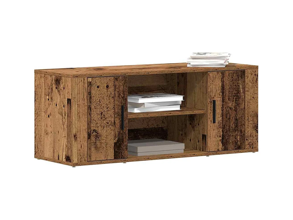 Meuble TV Bois ancien 100 x 35 x 40 cm Bois d'ingénierie