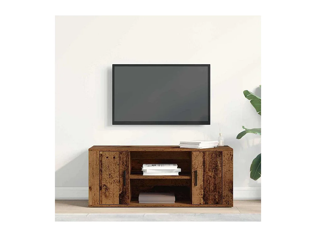 Meuble TV Bois ancien 100 x 35 x 40 cm Bois d'ingénierie