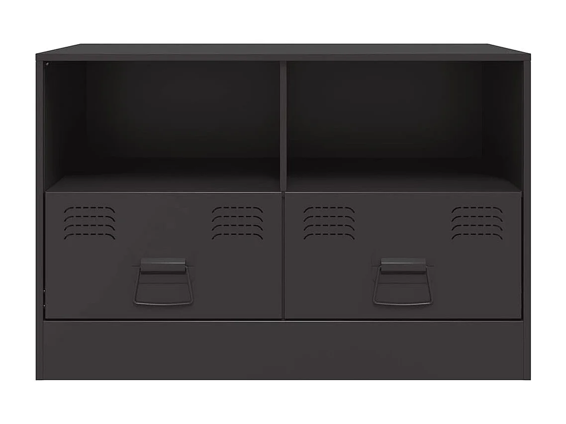 Meuble TV noir 67x39x44 cm acier