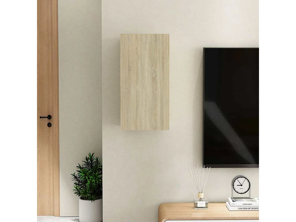 Meuble TV Chêne sonoma 30,5x30x60 cm Bois d’ingénierie