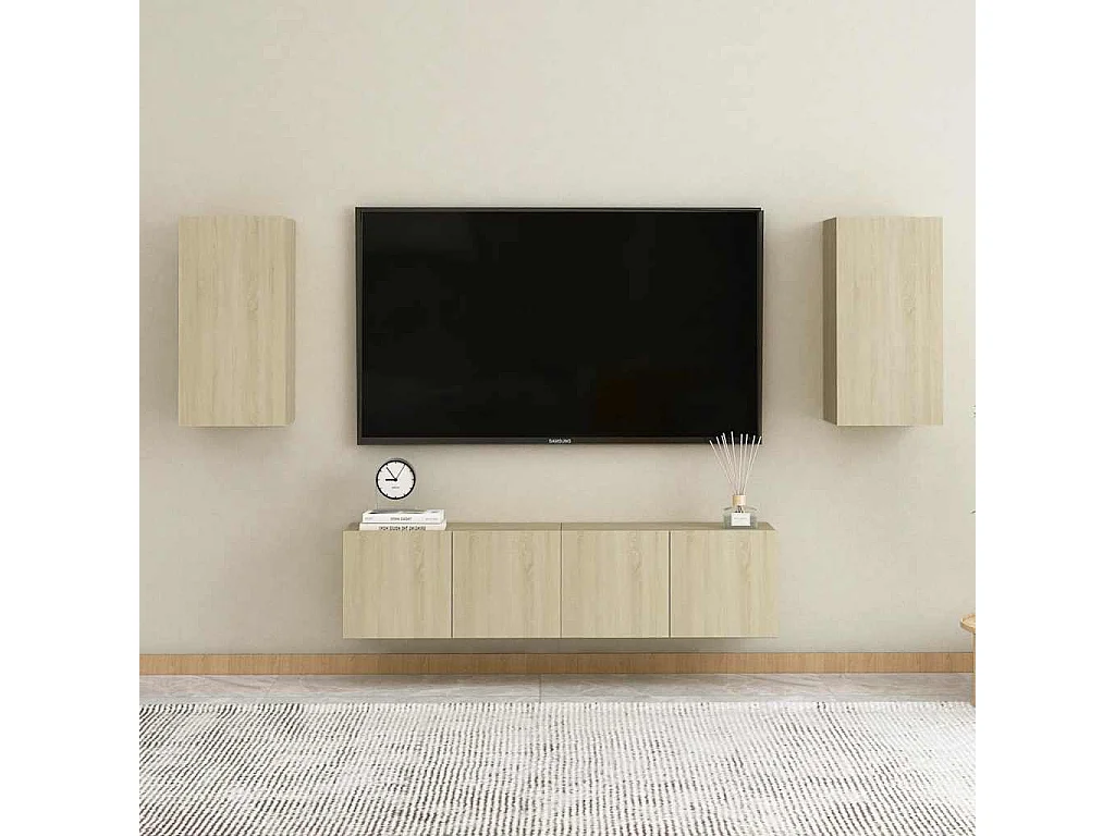 Meuble TV Chêne sonoma 30,5x30x60 cm Bois d’ingénierie