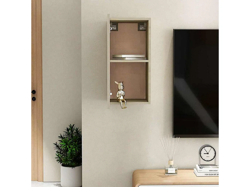 Meuble TV Chêne sonoma 30,5x30x60 cm Bois d’ingénierie