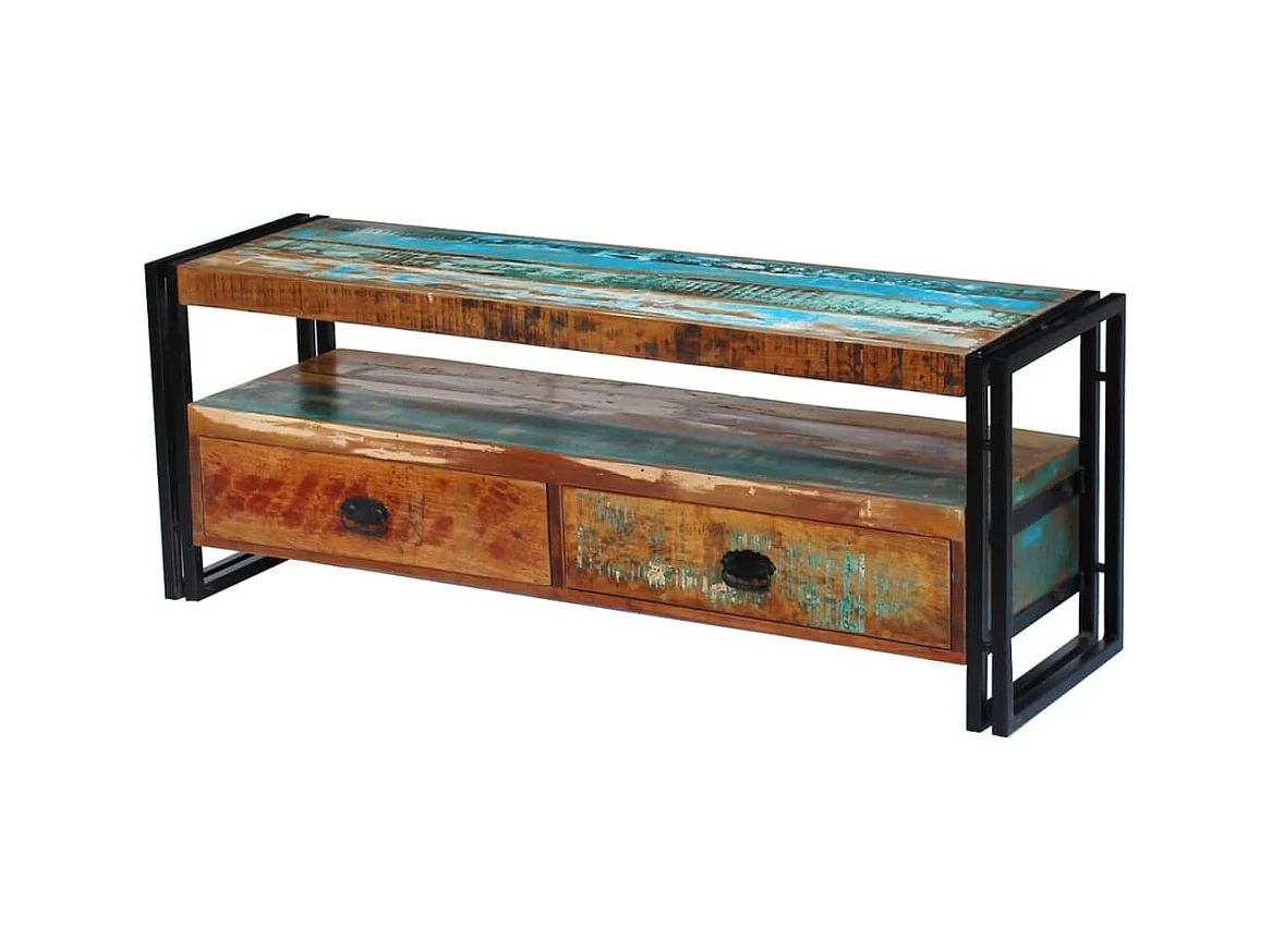 TV-kast Massief gerecycled hout