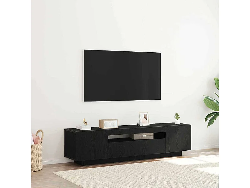 Mobile TV nero 160 x 35 x 40 cm Legno ingegnerizzato