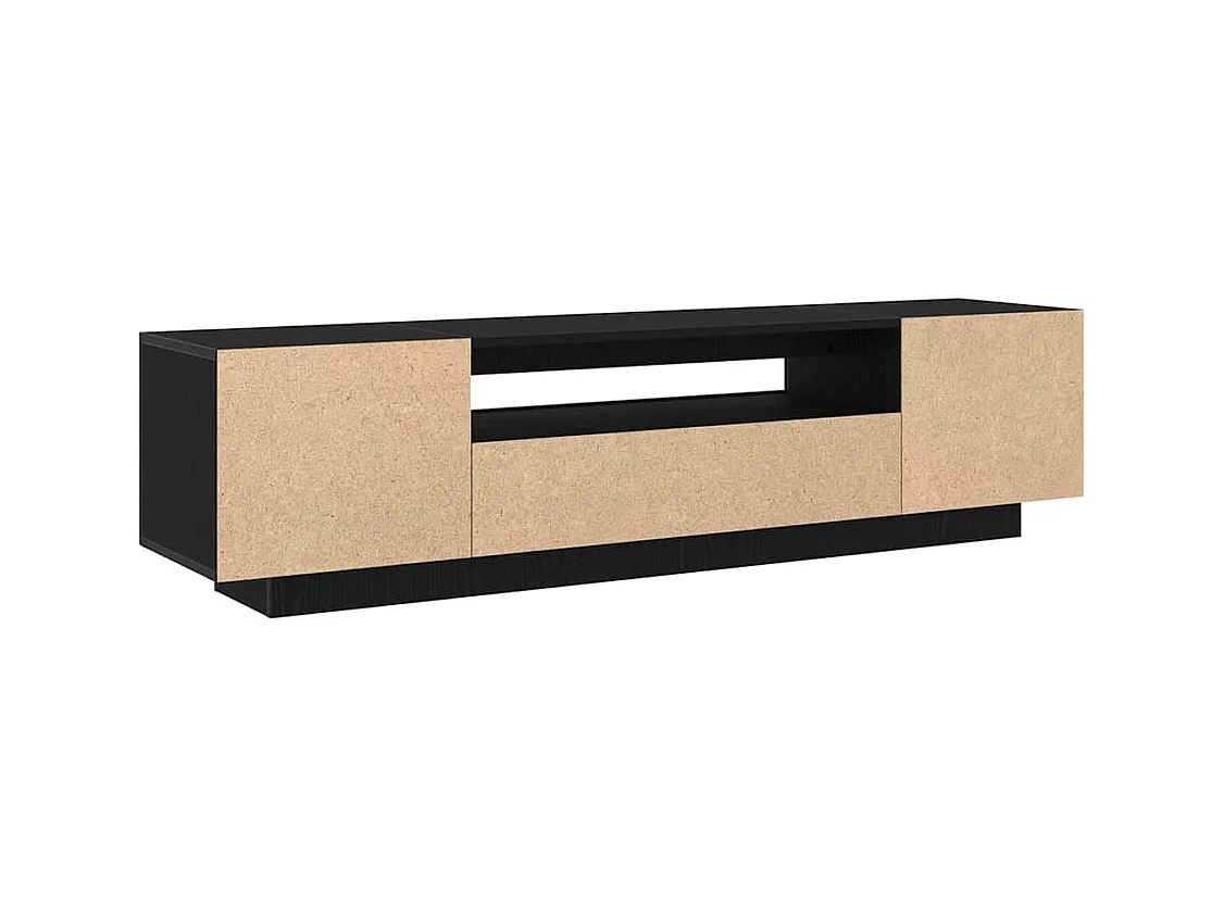 Meuble TV Noir 160 x 35 x 40 cm Bois d'ingénierie