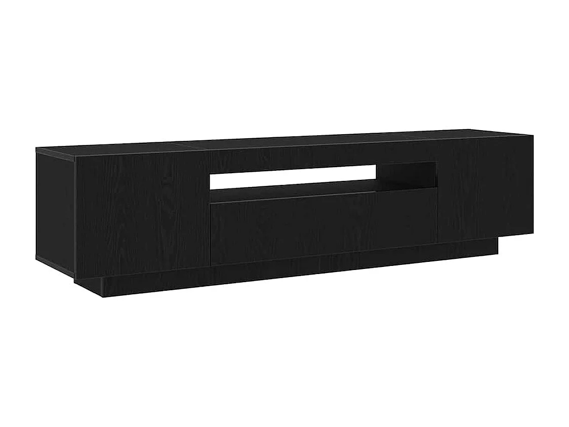 Schwarzer TV-Schrank 160 x 35 x 40 cm Holzwerkstoff