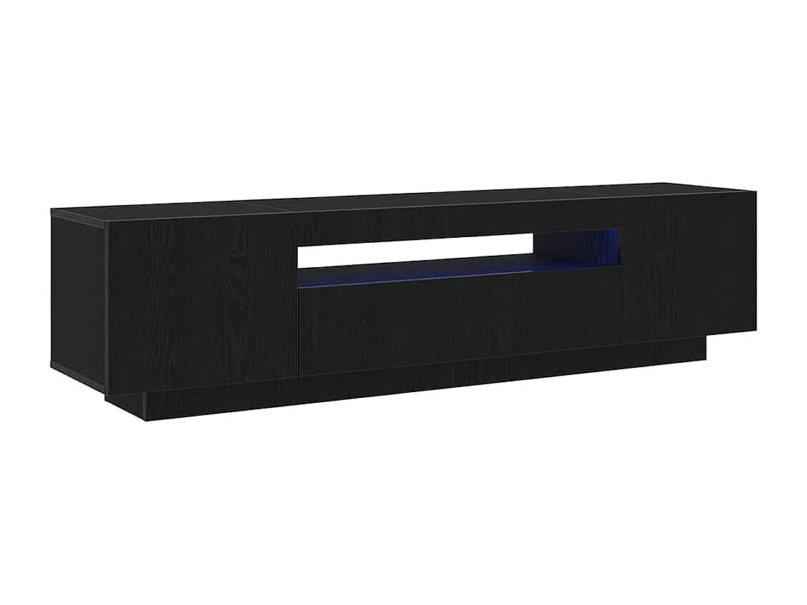 Schwarzer TV-Schrank 160 x 35 x 40 cm Holzwerkstoff