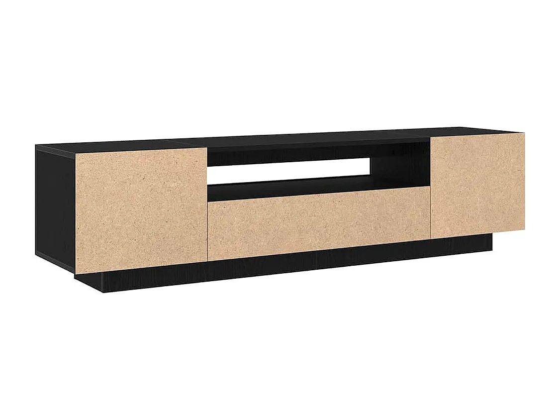 Schwarzer TV-Schrank 160 x 35 x 40 cm Holzwerkstoff