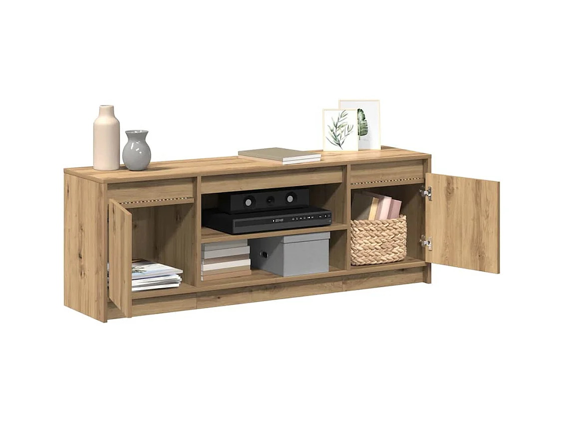 Meuble TV Marron 139,5 x 34 x 50 cm Bois d'ingénierie