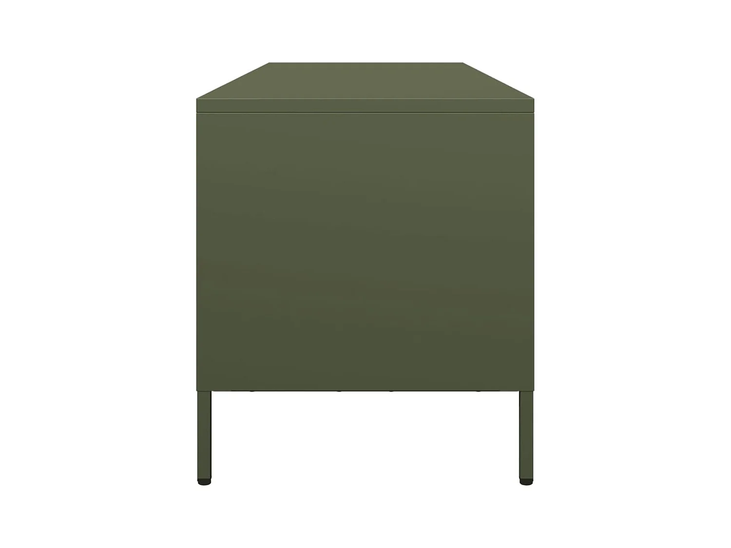 Mobile porta TV verde oliva 135x39x43,5 cm in acciaio laminato a freddo
