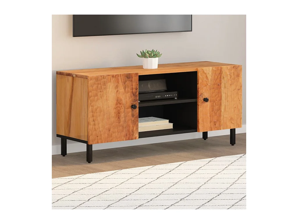 Meuble TV 105x33x46 cm Bois d'acacia massif