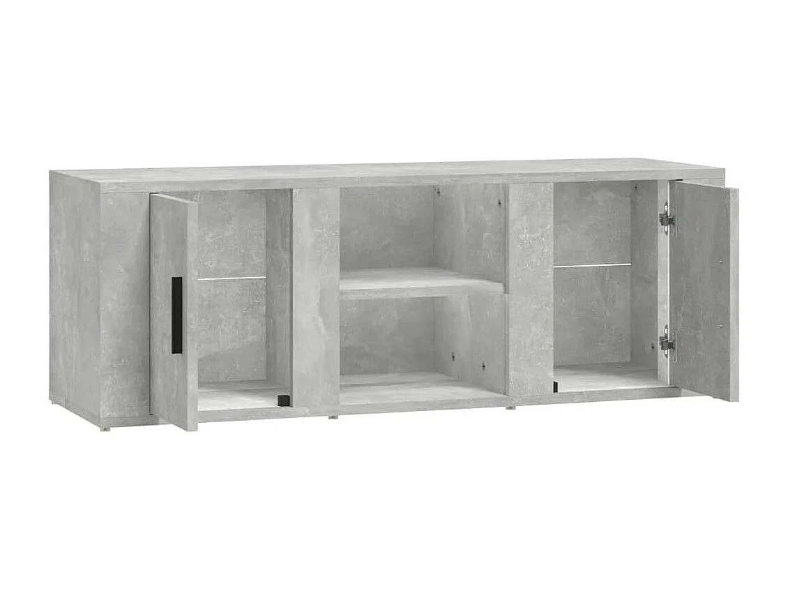 Betongrauer TV-Schrank 100 x 31,5 x 35 cm Holzwerkstoff