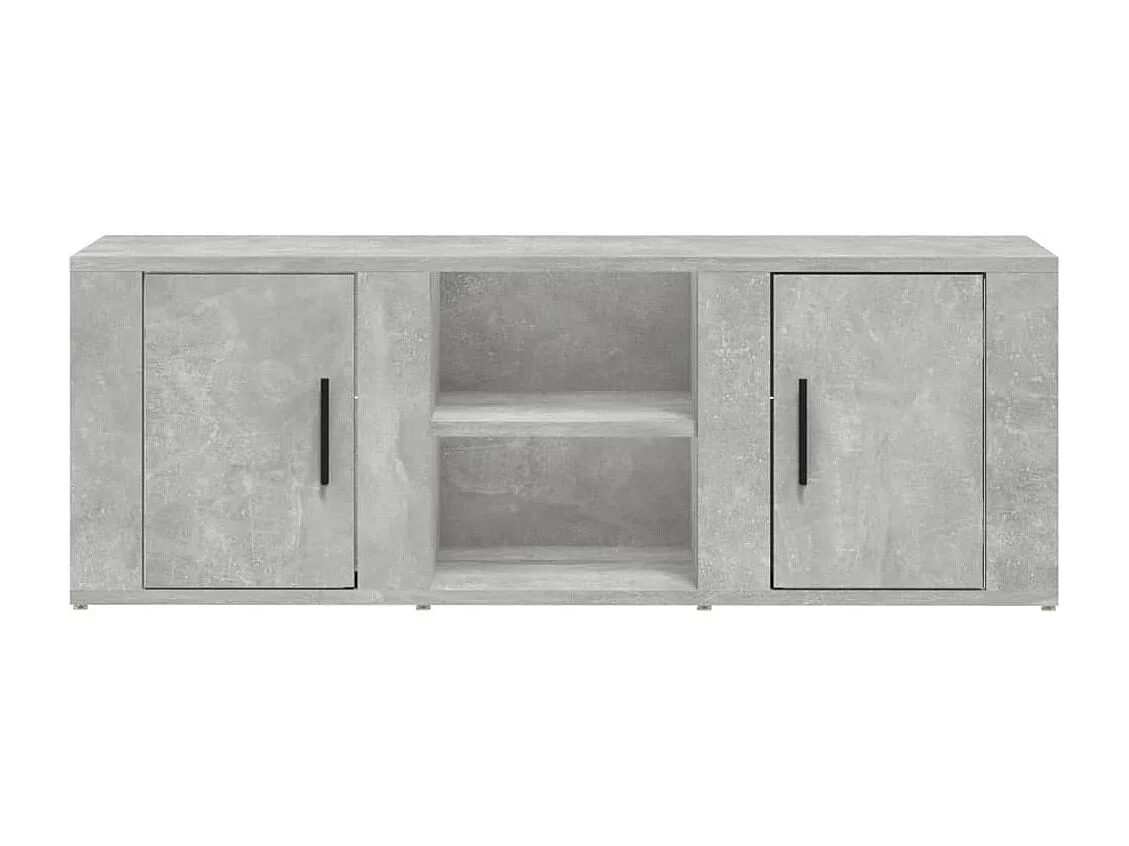 Meuble TV Gris béton 100x31,5x35 cm Bois d'ingénierie