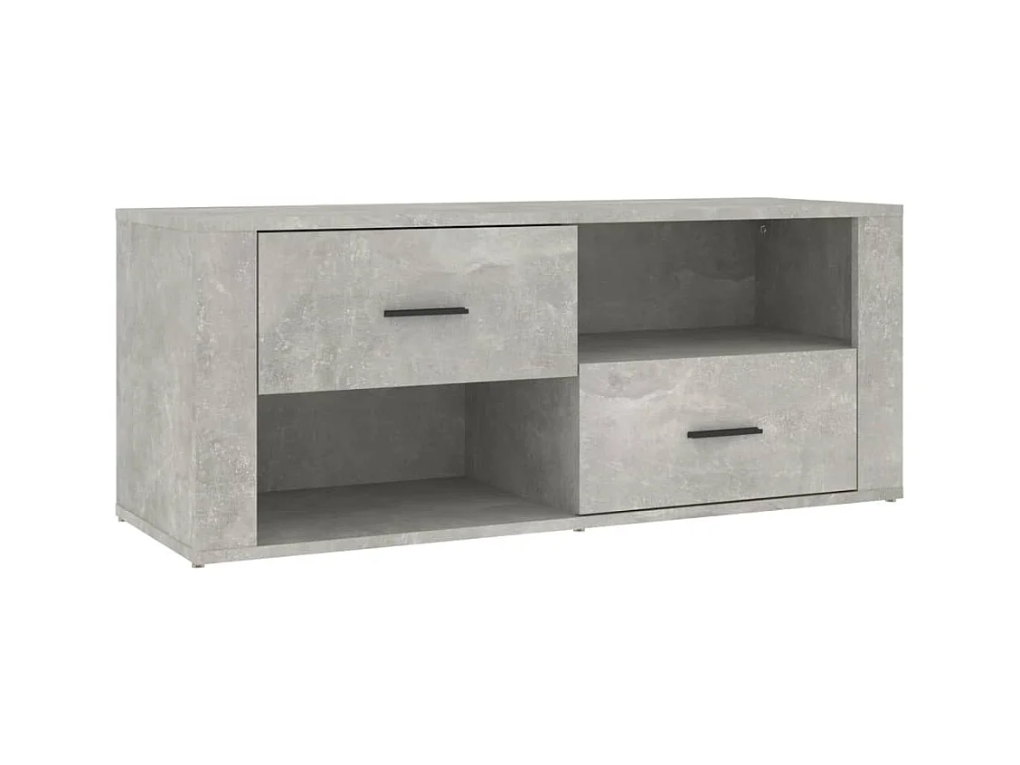 Mobile TV grigio cemento 100x35x40 cm in legno ingegnerizzato