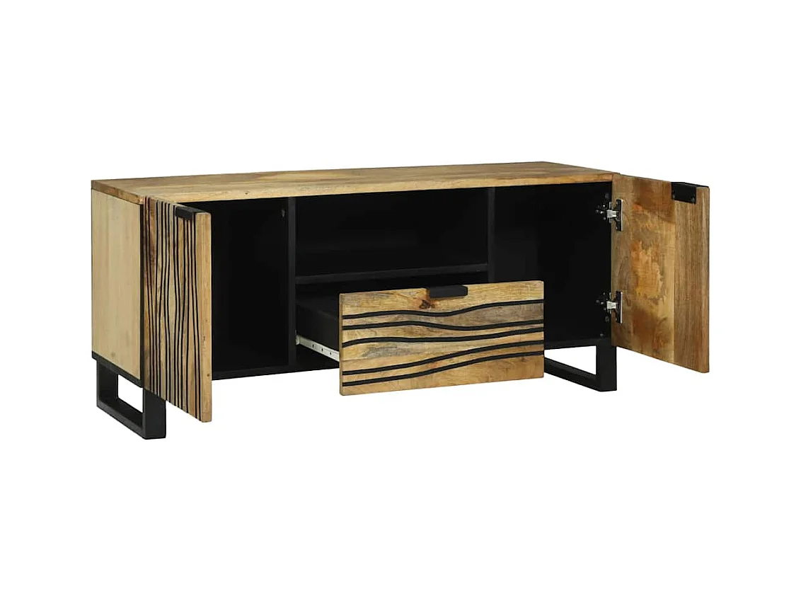 Meuble TV Marron 105 x 33 x 46 cm bois de manguier massif