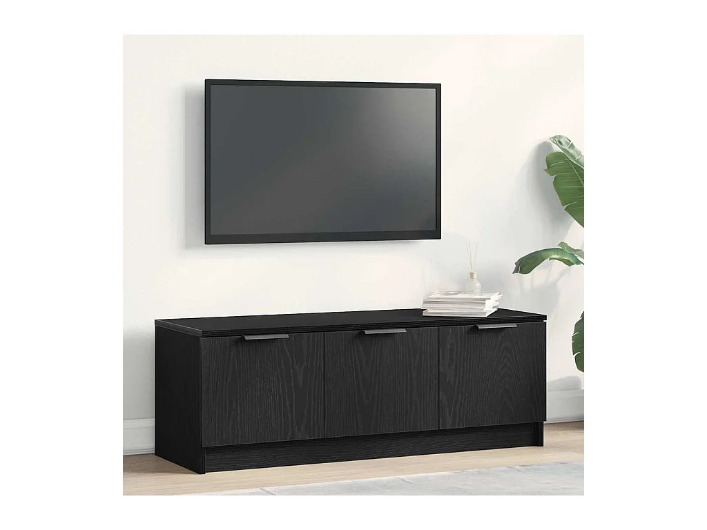 Meuble TV Chêne noir 102 x 35 x 36,5 cm Bois d'ingénierie