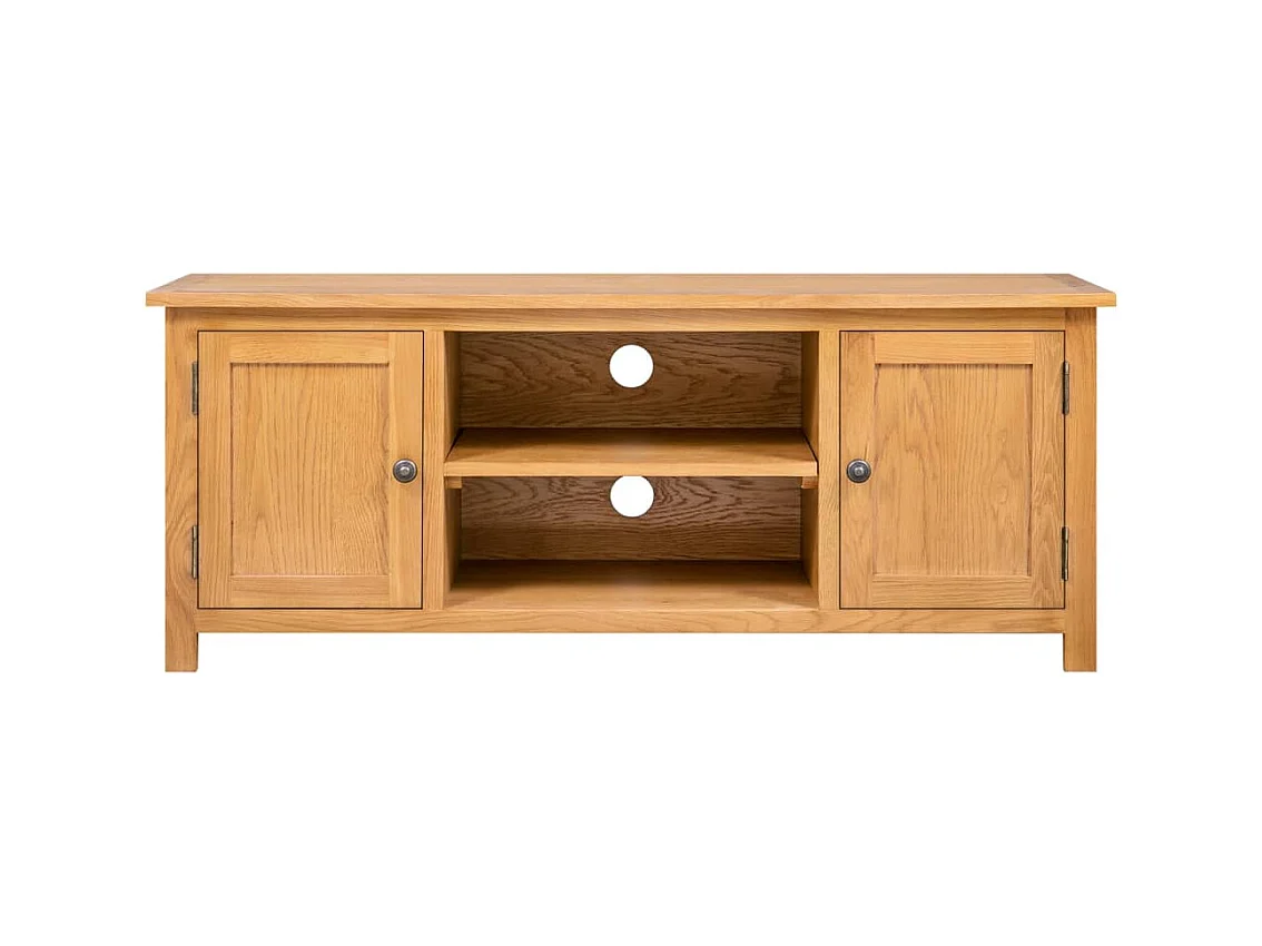 Mobile TV 110x35x44 cm Legno massello di rovere