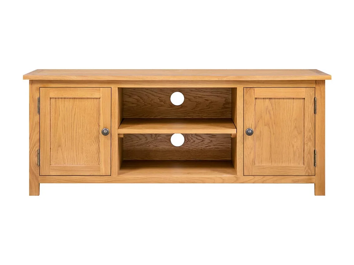 TV-Schrank 110x35x44 cm Massivholz Eiche