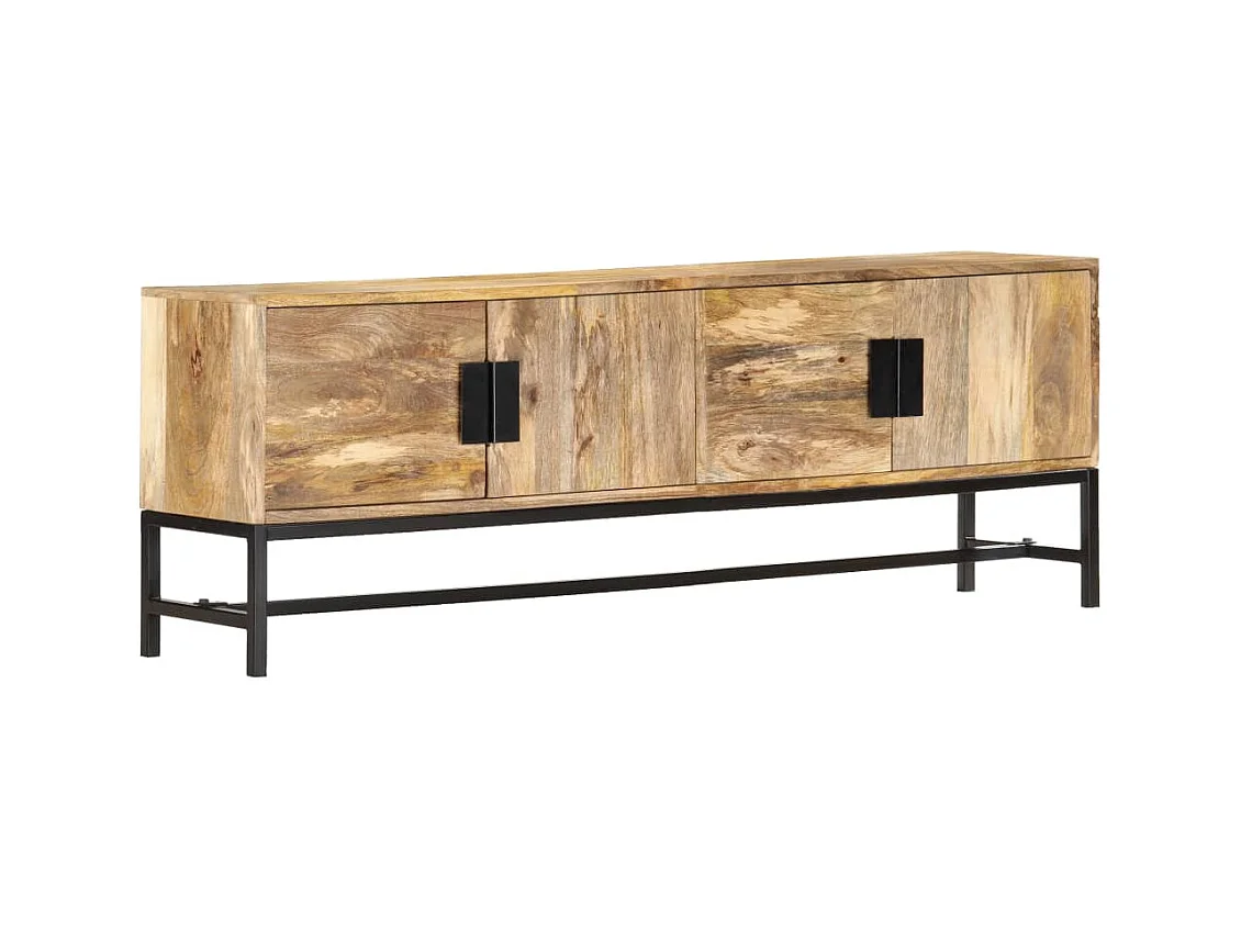 Meuble TV 140x30x50 cm Bois massif de manguier