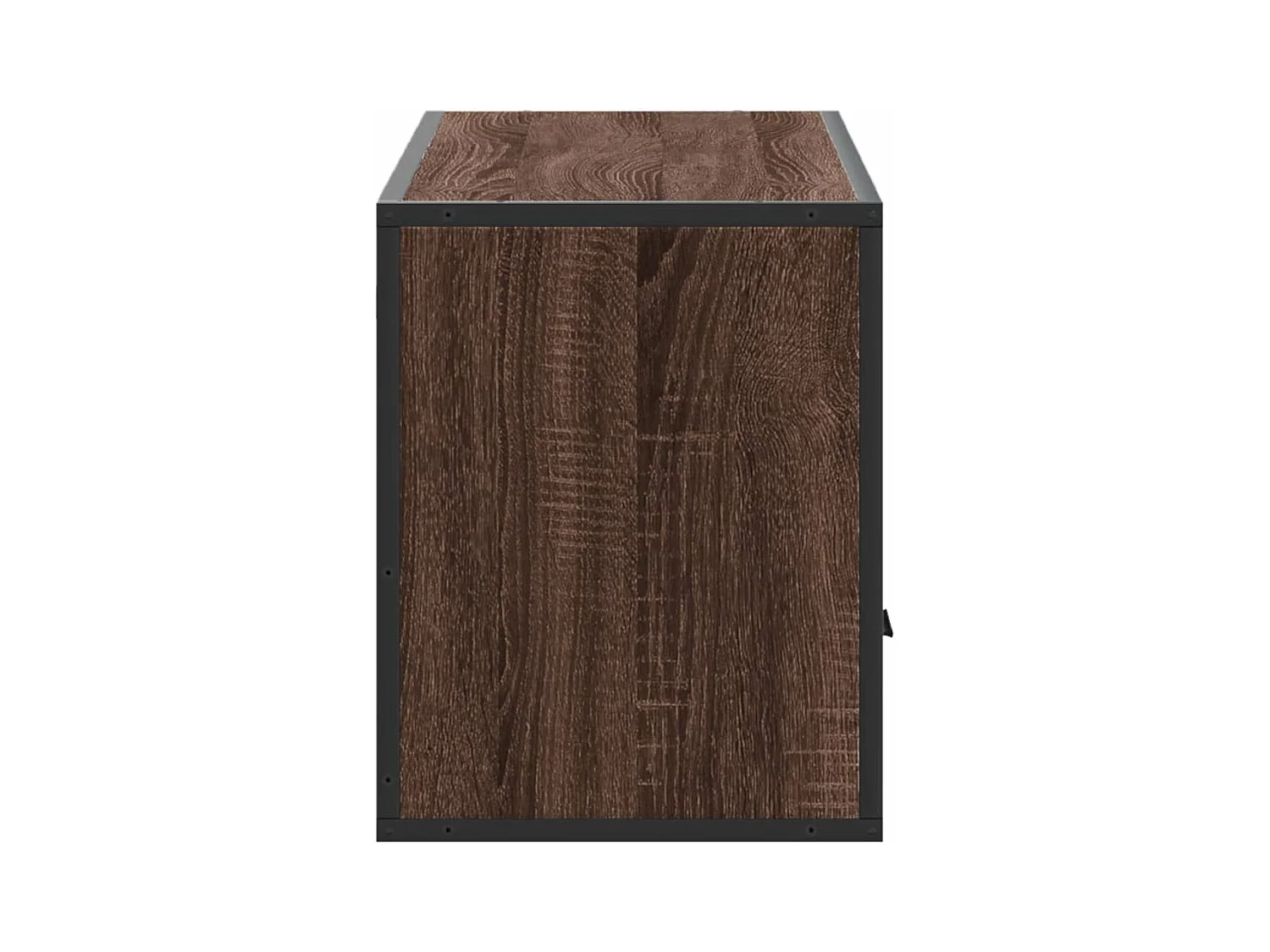 Meuble TV chêne marron 100x31x39,5cm bois d'ingénierie et métal