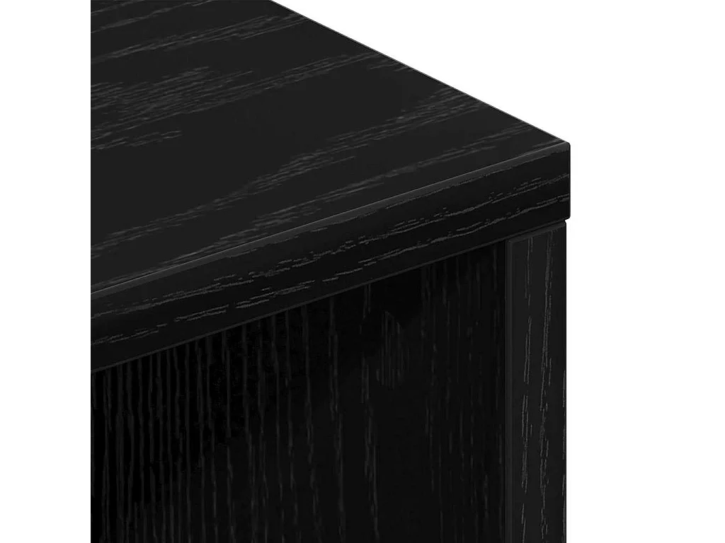Meuble TV Noir Chêne 150x30x44,5 cm Bois d'ingénierie