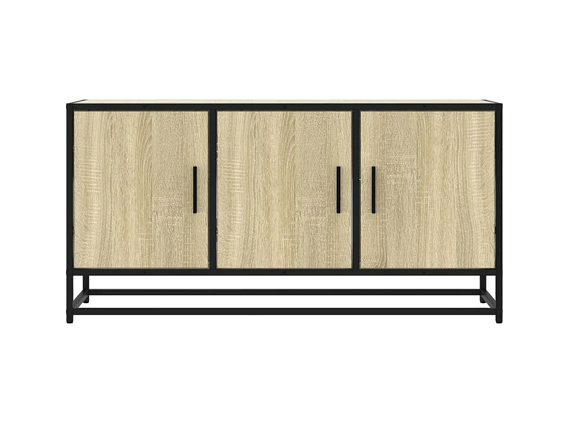 Meuble TV chêne sonoma 100x35x50 cm bois d'ingénierie et métal