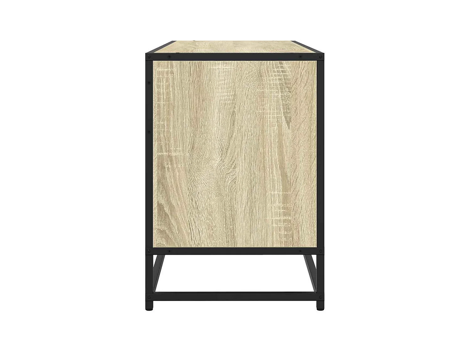 Meuble TV chêne sonoma 100x35x50 cm bois d'ingénierie et métal