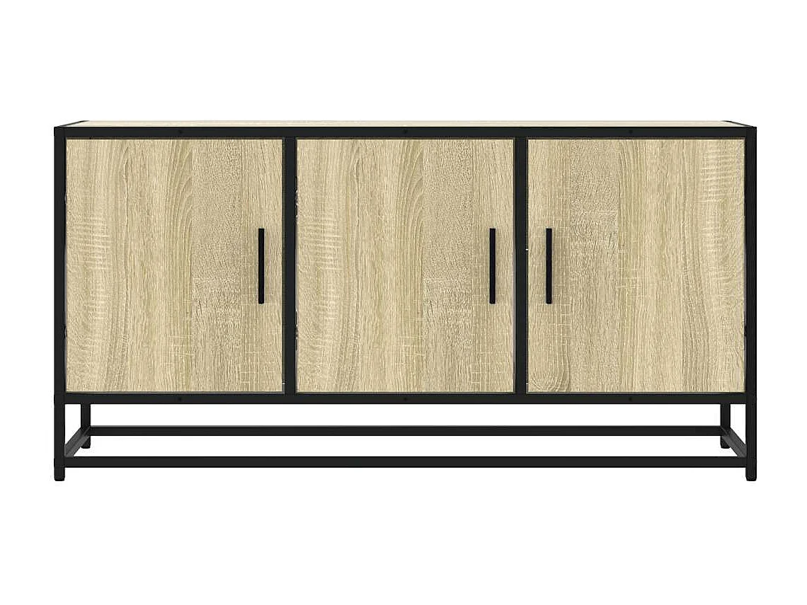Meuble TV chêne sonoma 100x35x50 cm bois d'ingénierie et métal