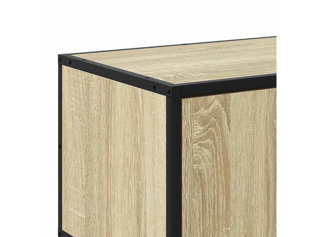 Meuble TV chêne sonoma 100x35x50 cm bois d'ingénierie et métal