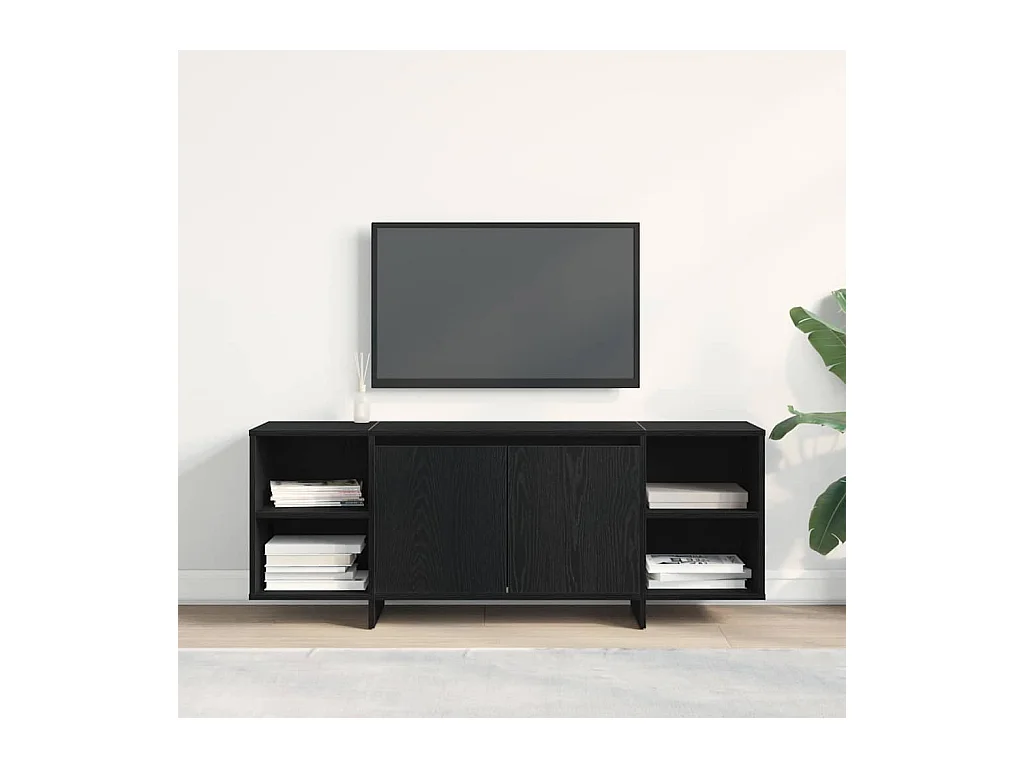 Meuble TV Noir 120 x 30 x 40.5 cm Bois d'ingénierie