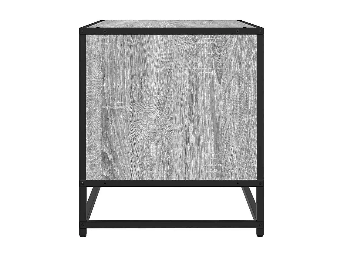 Meuble TV sonoma gris 61x40x46 cm bois d'ingénierie et métal