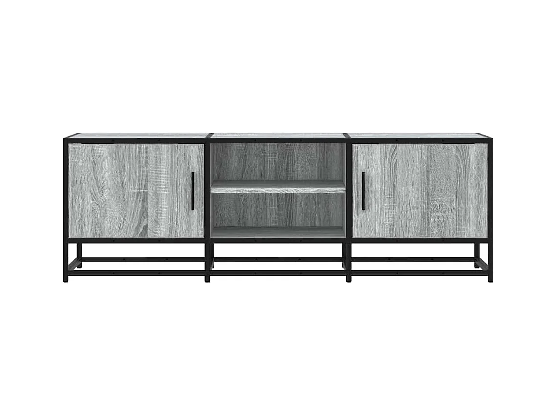 Meuble TV sonoma gris 120x35x41 cm bois d'ingénierie et métal