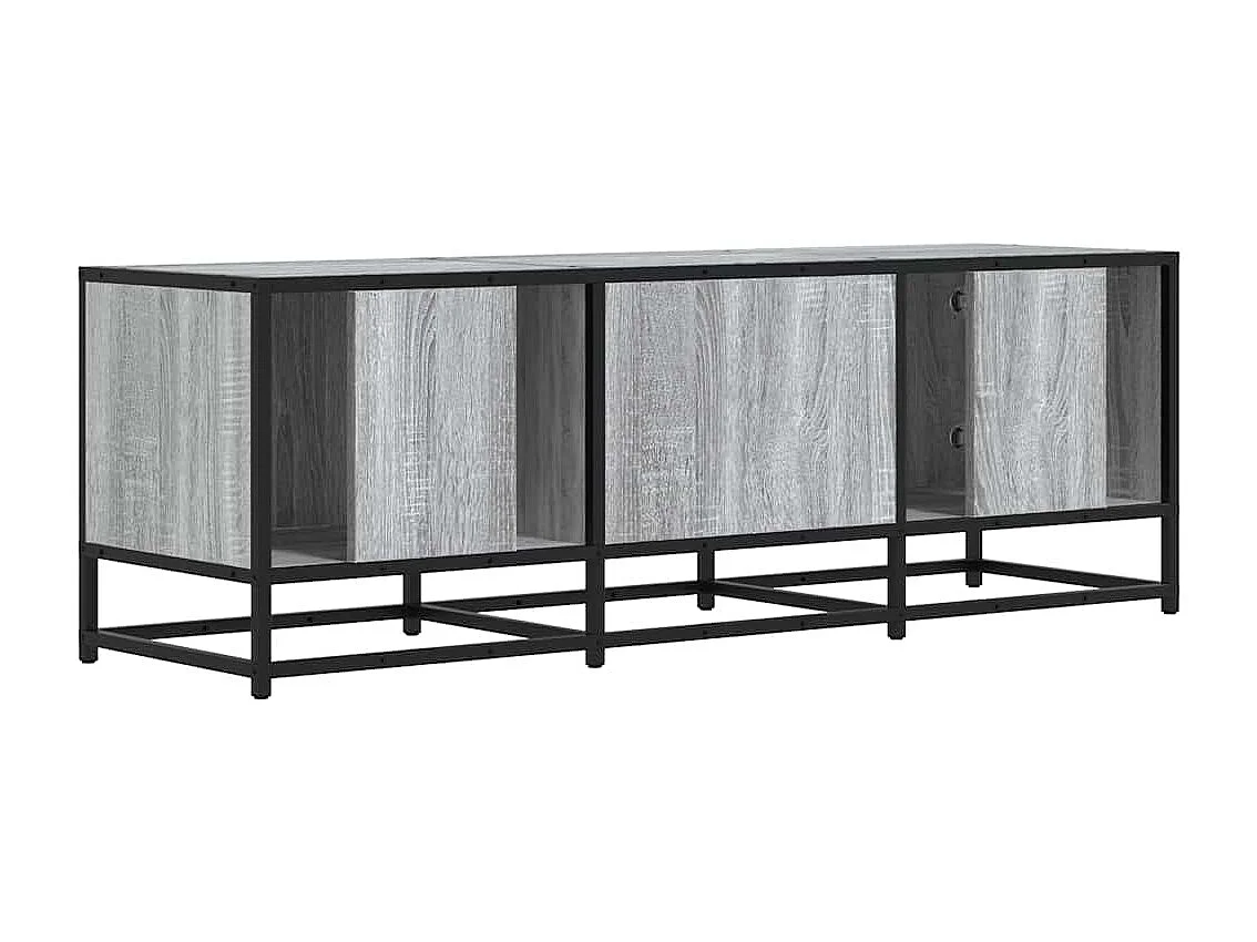 Meuble TV sonoma gris 120x35x41 cm bois d'ingénierie et métal