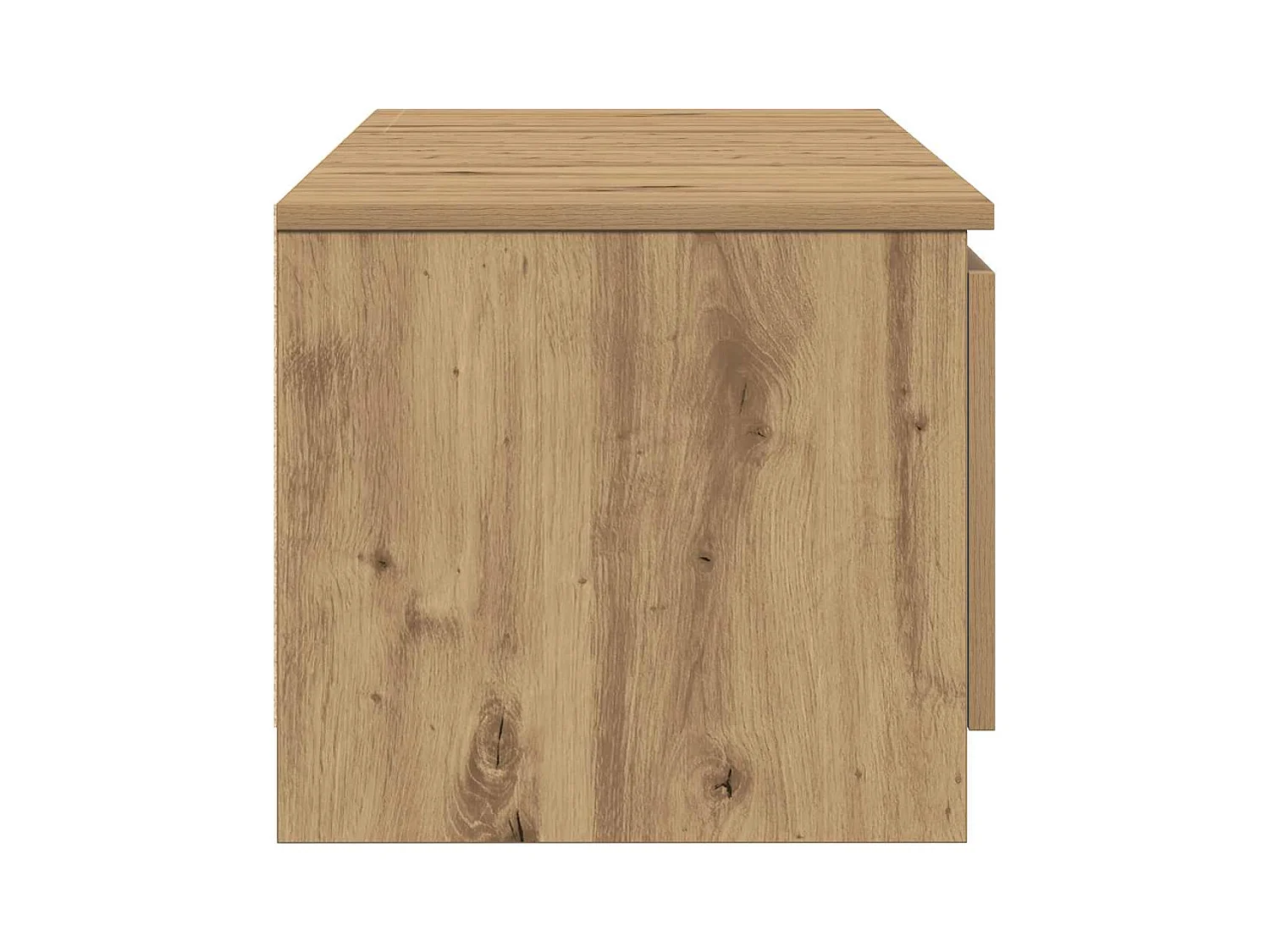 Meuble TV chêne artisanal 140x40x36 cm bois d'ingénierie