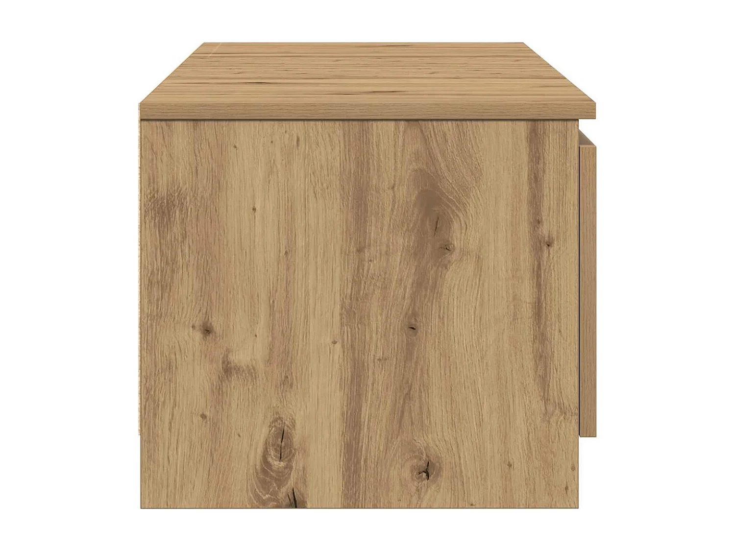 Meuble TV chêne artisanal 140x40x36 cm bois d'ingénierie