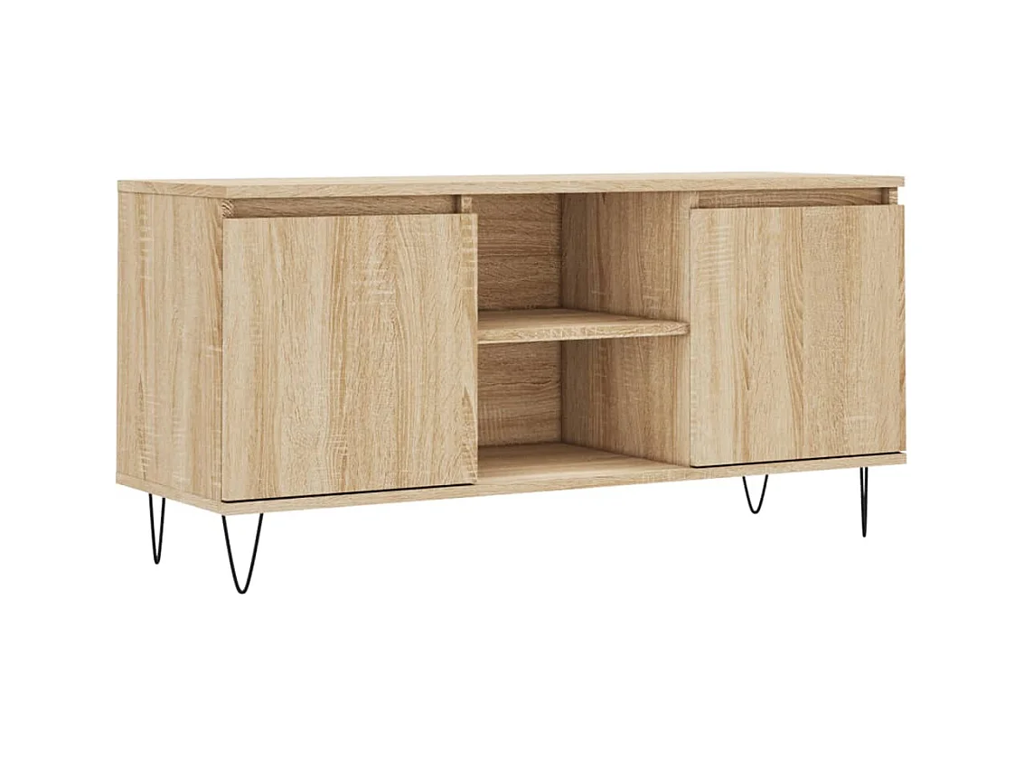 Meuble TV chêne sonoma 104x35x50 cm bois d'ingénierie