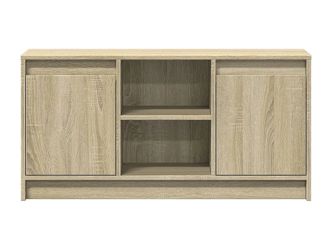 Meuble TV avec LED chêne sonoma 100x34x50 cm bois d'ingénierie