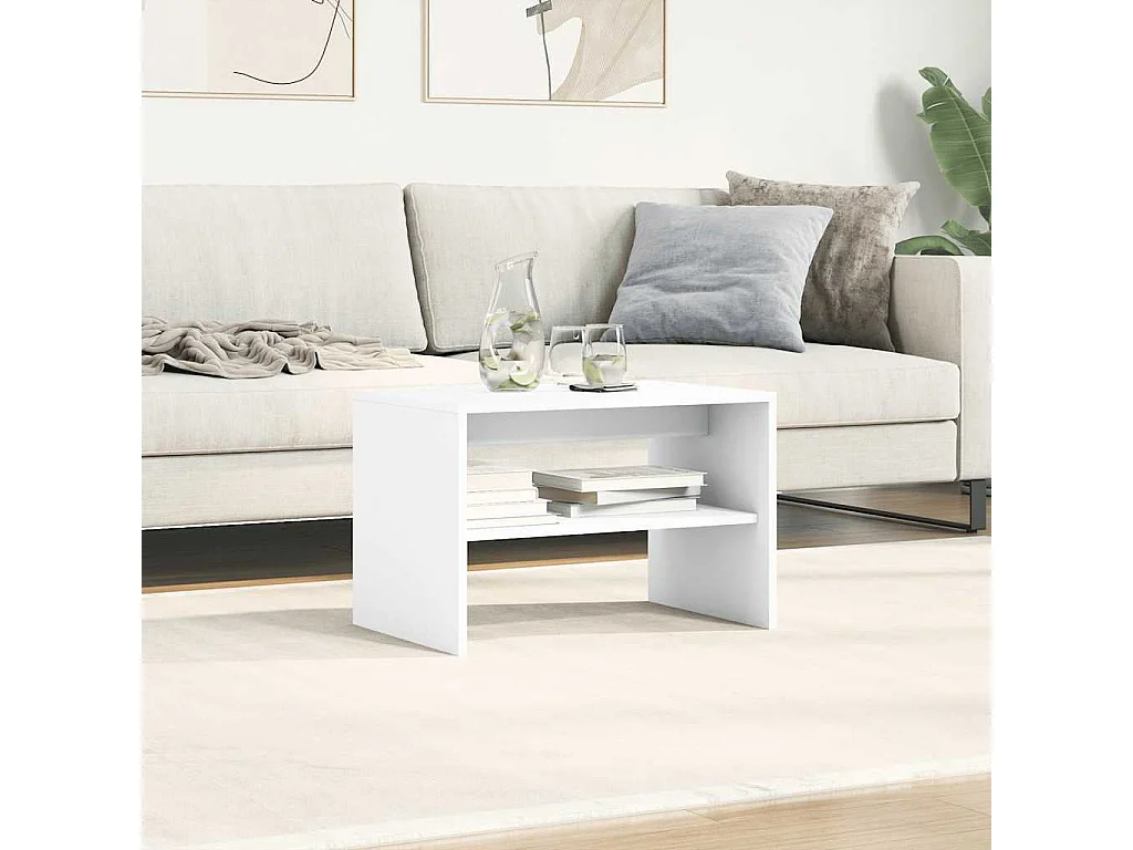 Meuble TV blanc 60x40x40 cm bois d'ingénierie