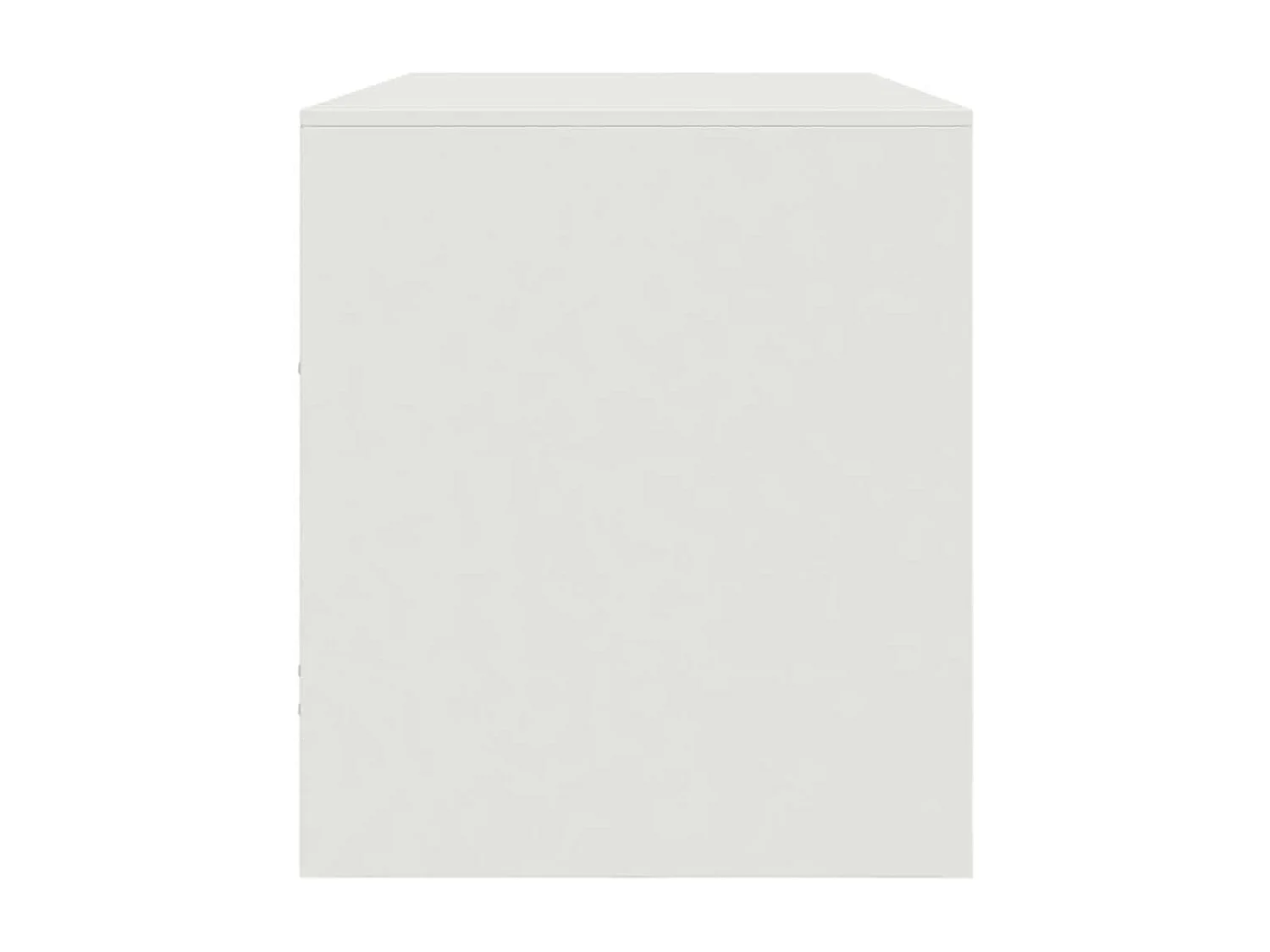 Meuble TV blanc 99x39x44 cm acier