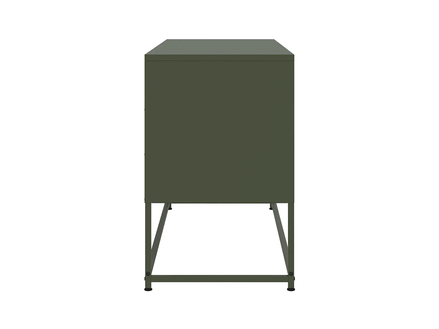 Meuble TV vert olive 100,5x39x60,5 cm acier
