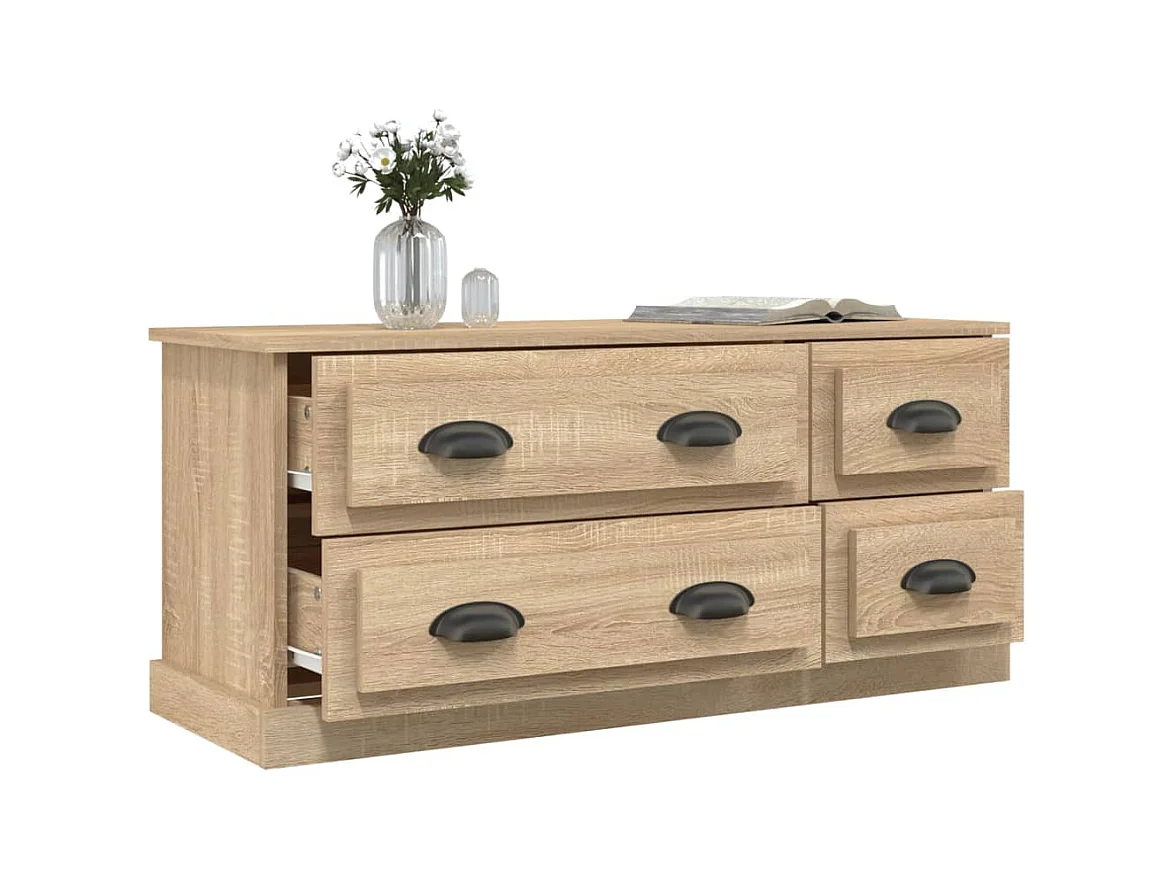 Mobile TV in rovere Sonoma 100x35,5x45 cm in legno ingegnerizzato