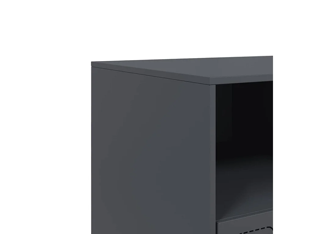 Meuble TV anthracite 99x39x44 cm acier