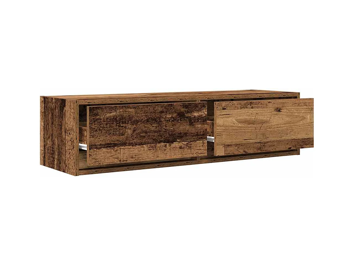 Meuble TV Bois Ancien 100x31x25,5 cm Bois d'ingénierie