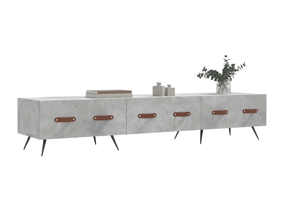 Mobile TV grigio cemento 150x36x30 cm in legno ingegnerizzato