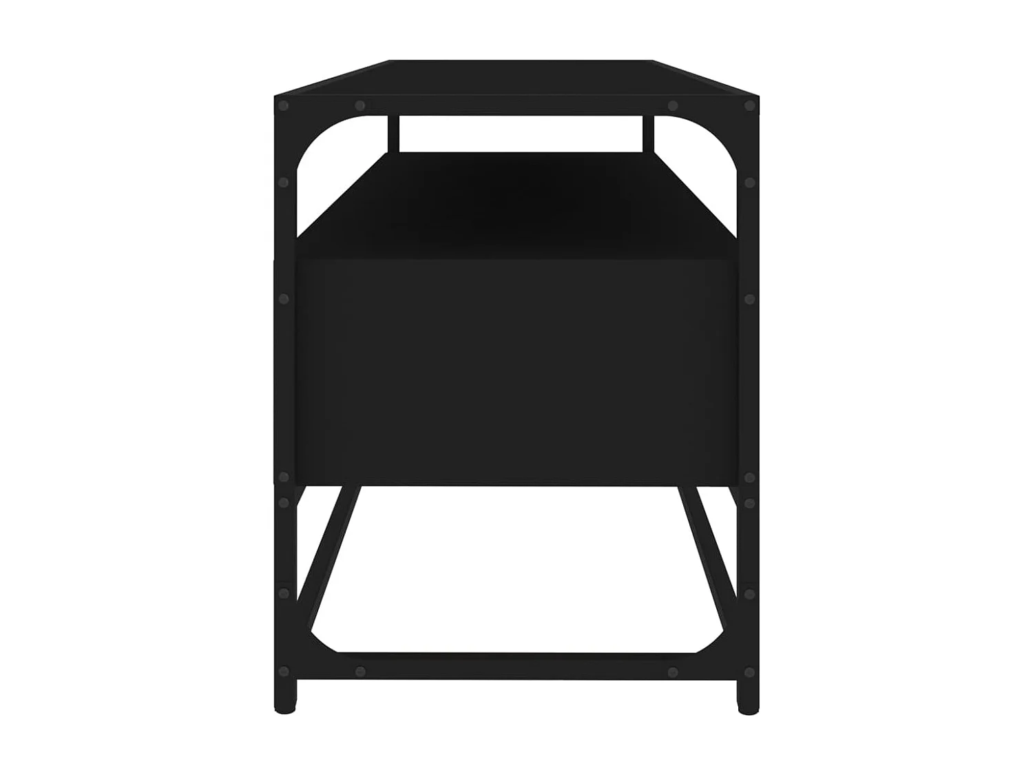 Meuble TV noir 100x35x45 cm bois d'ingénierie