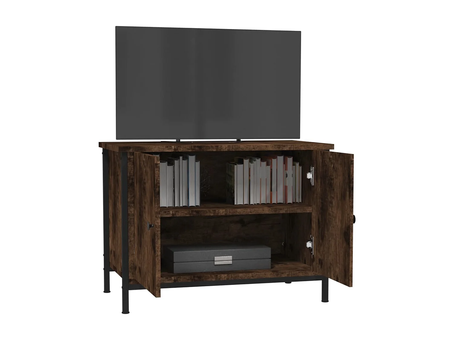 Mobile TV con ante in rovere sonoma 60x35x45cm in legno ingegnerizzato